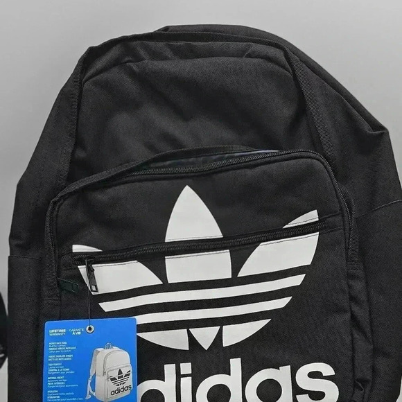 ADIDAS  Black Trefoil Backpack - Picture 1 of 9